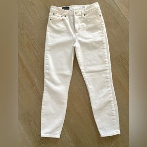 J Crew “Lookout High Rise Crop” white jeans!! Size 29!!